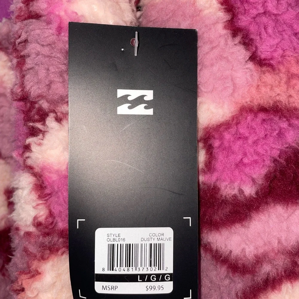 Billabong Floral Sherpa Jacket - Dusty Mauve - Picture 7 of 8